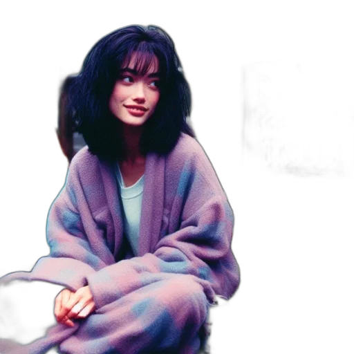 jacket, dress, vaporwave, photorealistic transparent PNG cut-out