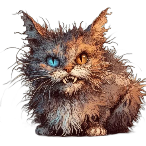 creature, animal, dragon, hair transparent PNG cut-out