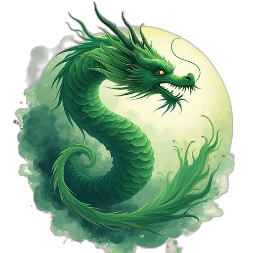 dragon, creature, staff, fantasy art transparent PNG cut-out