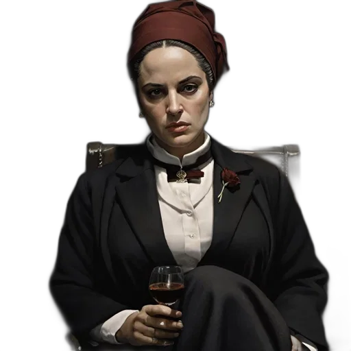 staff, face, hat, dress transparent PNG cut-out