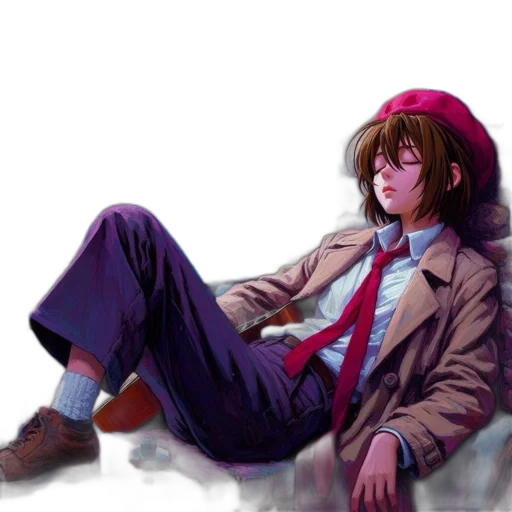 jacket, vaporwave, watercolor, concept art transparent PNG cut-out