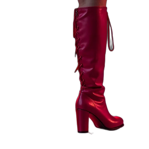 shoes, 3d render, red, boot transparent PNG cut-out