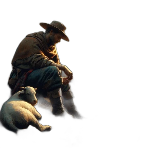 animal, hat, weapon, staff transparent PNG cut-out