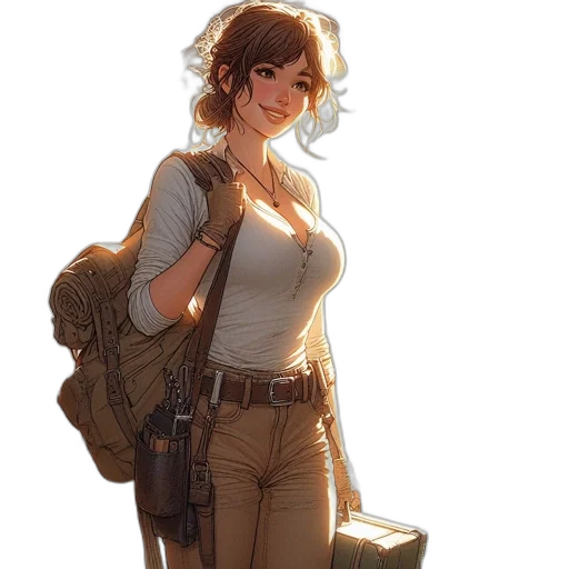 weapon, staff, jacket, dress transparent PNG cut-out