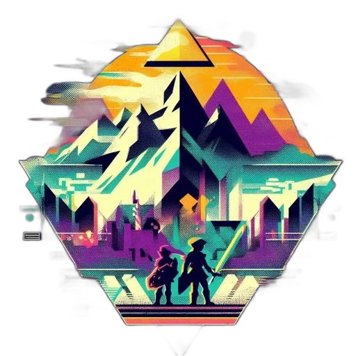 umbrella, pixel art, concept art, fantasy art transparent PNG cut-out