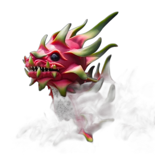 dragon, mask, creature, staff transparent PNG cut-out