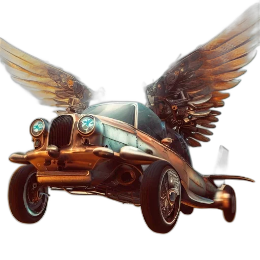 car, concept art, fantasy art, 3d render transparent PNG cut-out