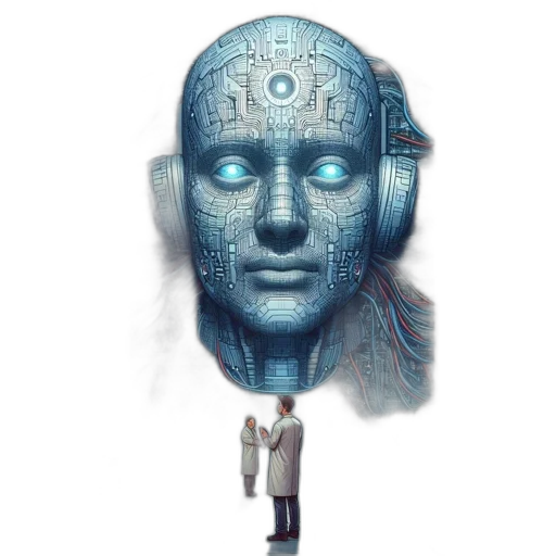 robot, mask, face, staff transparent PNG cut-out