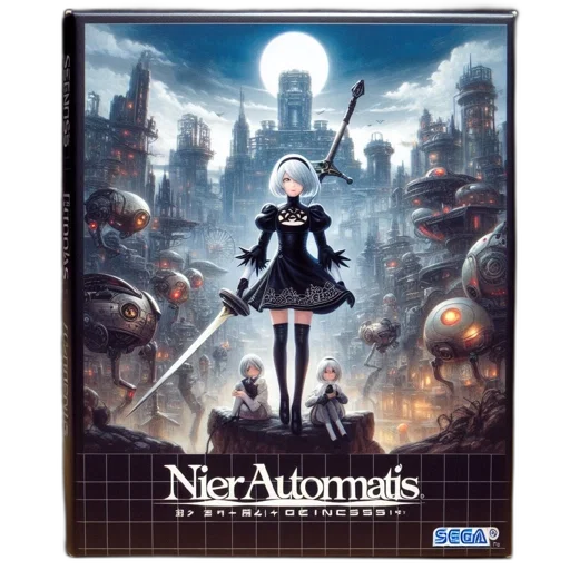 concept art, monochrome, nier, automata transparent PNG cut-out