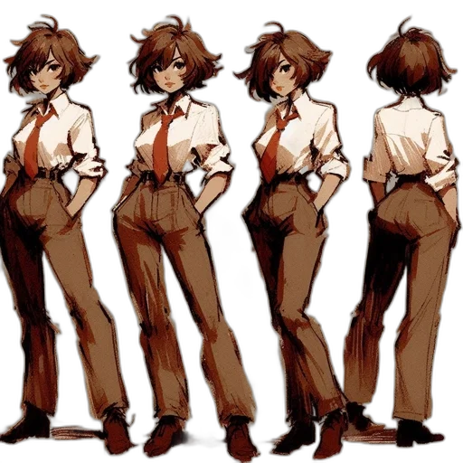staff, jacket, concept art, anime transparent PNG cut-out