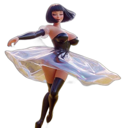 dress, concept art, 3d render, fantasy art transparent PNG cut-out