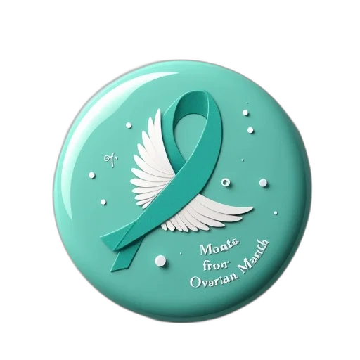 teal, bird, ovarian, cancer transparent PNG cut-out