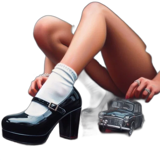shoes, car, photorealistic, concept art transparent PNG cut-out