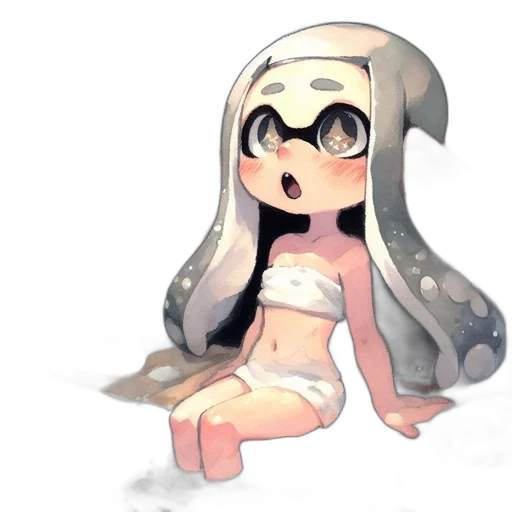 dress, creature, weapon, hair transparent PNG cut-out