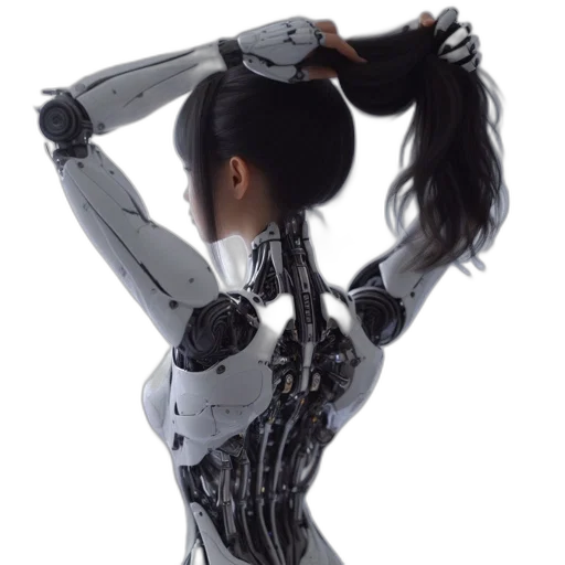 robot, dress, mask, cyberpunk transparent PNG cut-out