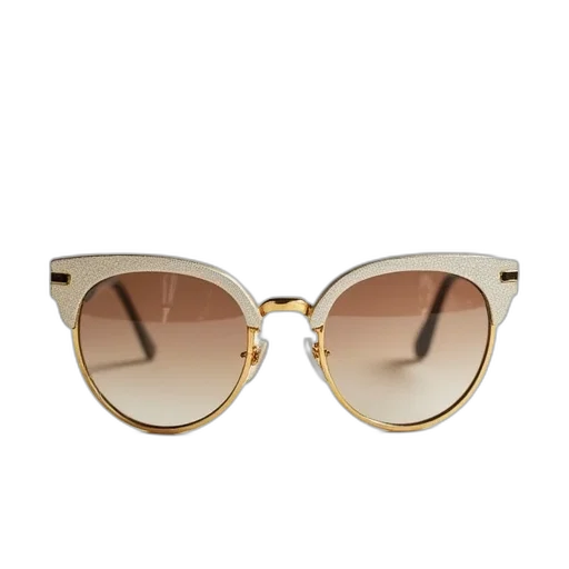 vintage, silver, sunglasses, made transparent PNG cut-out
