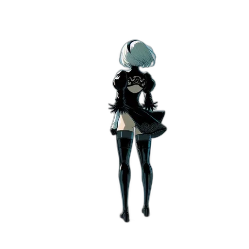robot, dress, staff, weapon transparent PNG cut-out