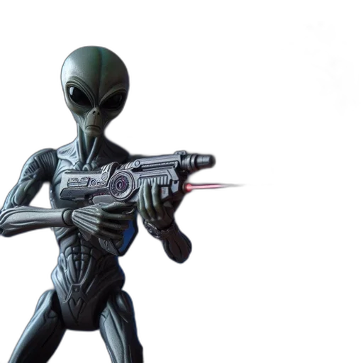 weapon, concept art, 3d render, outer space transparent PNG cut-out