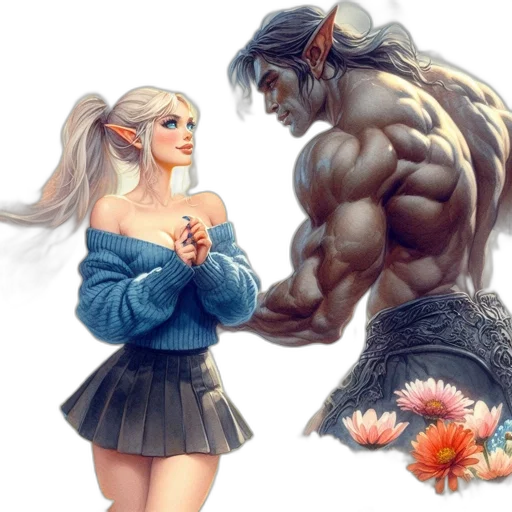 fantasy art, concept art, comic book art, pixel art transparent PNG cut-out