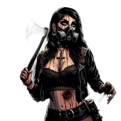 mask, weapon, comic book art, concept art transparent PNG cut-out