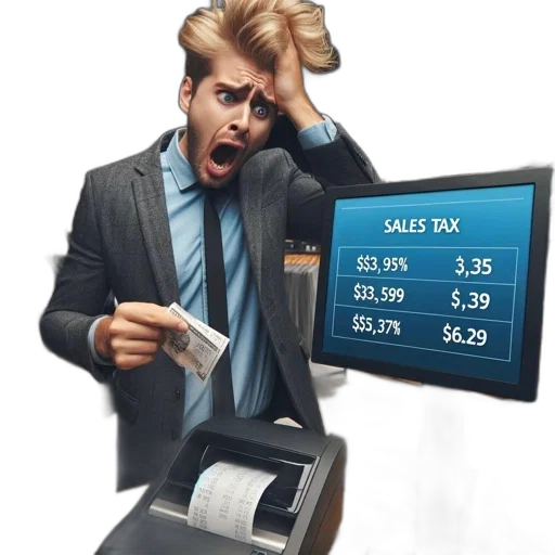 staff, man, store, shocked transparent PNG cut-out