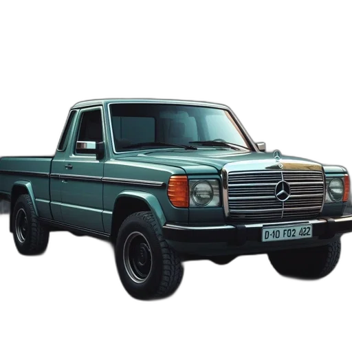 car, photorealistic, 3d render, vintage transparent PNG cut-out