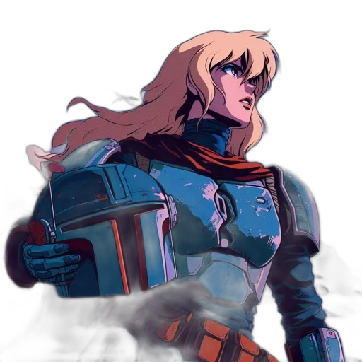 jacket, robot, concept art, comic book art transparent PNG cut-out