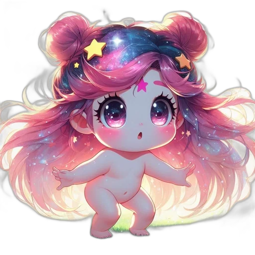 creature, staff, hair, anime transparent PNG cut-out