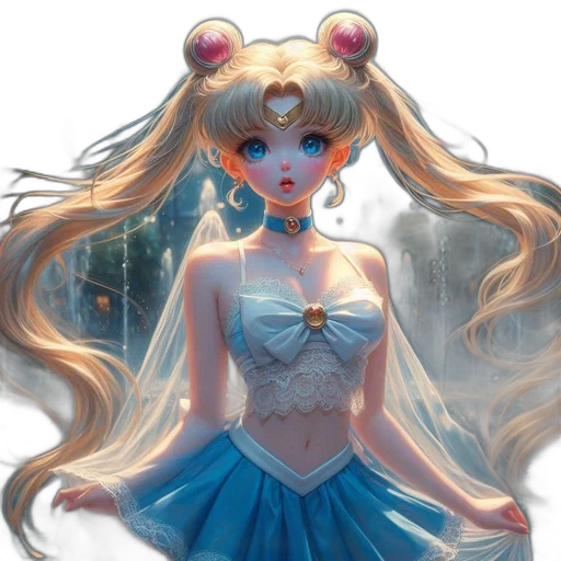 dress, face, crown, anime transparent PNG cut-out