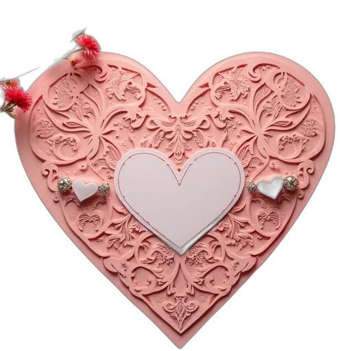 jewelry, 3d render, handmade, heart transparent PNG cut-out