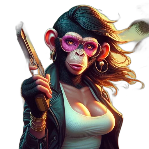 mask, staff, concept art, cyberpunk transparent PNG cut-out