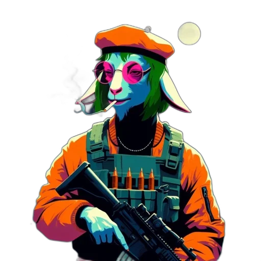 mask, staff, weapon, jacket transparent PNG cut-out
