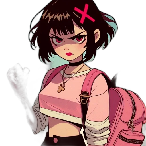 staff, jacket, anime, pixel art transparent PNG cut-out