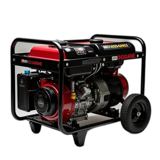 3d render, open, gasoline, generators transparent PNG cut-out