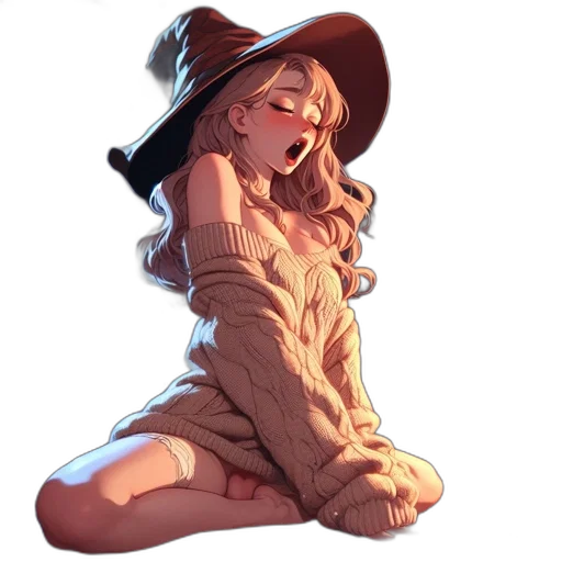 hat, dress, staff, jacket transparent PNG cut-out
