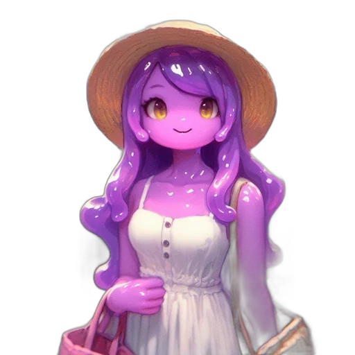dress, hat, creature, staff transparent PNG cut-out