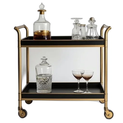 furniture, gold, metal, bar transparent PNG cut-out
