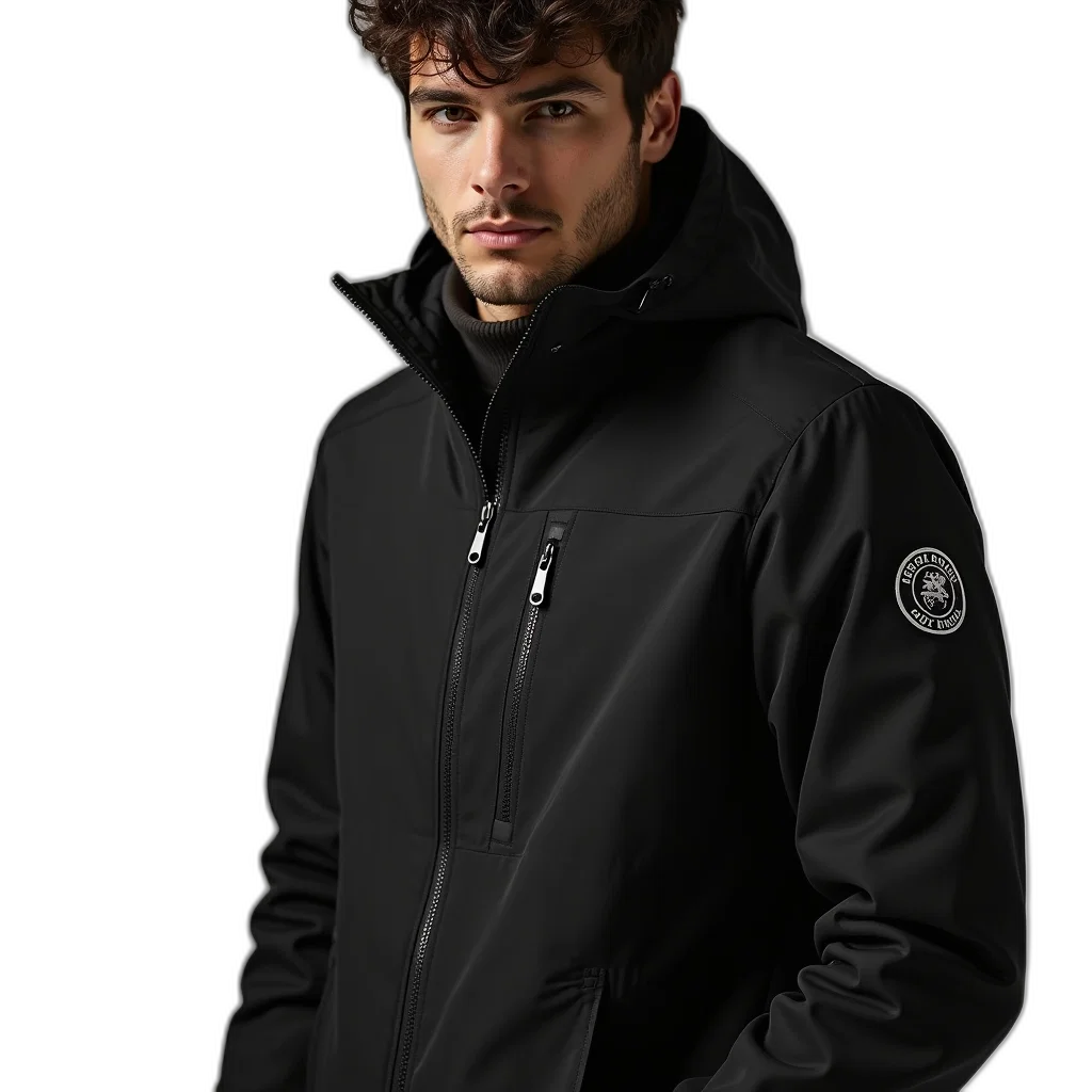 jacket, staff, photorealistic, 3d render transparent PNG cut-out