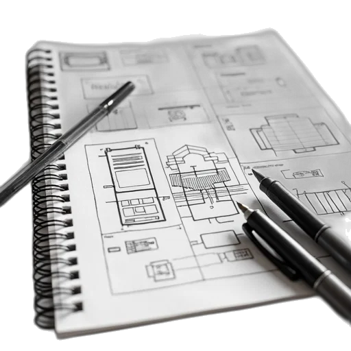 concept art, 3d render, paper, wireframer transparent PNG cut-out