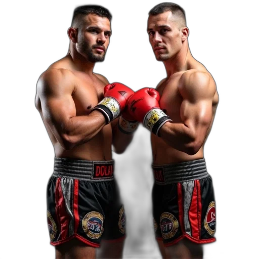 twins, muay, thai, boxing transparent PNG cut-out