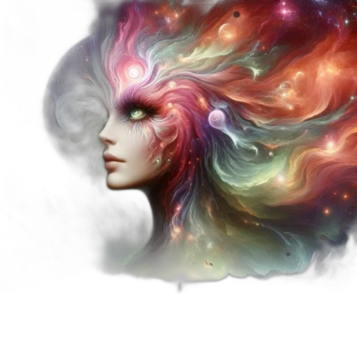 hair, face, fantasy art, concept art transparent PNG cut-out