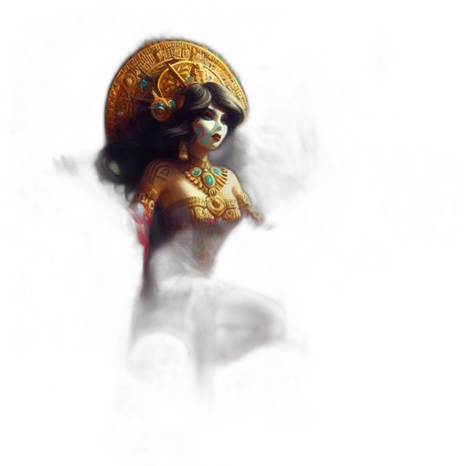 mask, jewelry, crown, staff transparent PNG cut-out