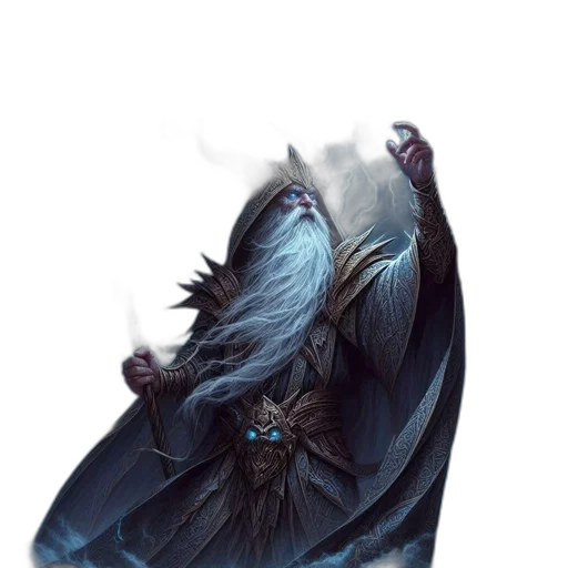 creature, mask, dragon, staff transparent PNG cut-out