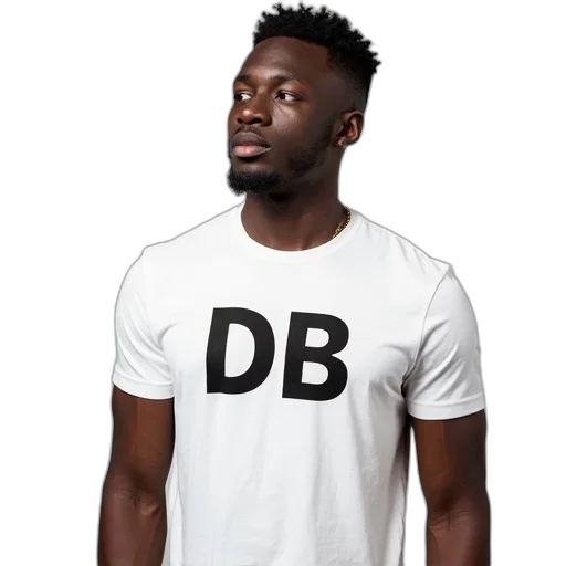 man, wearing, white, t-shirt transparent PNG cut-out
