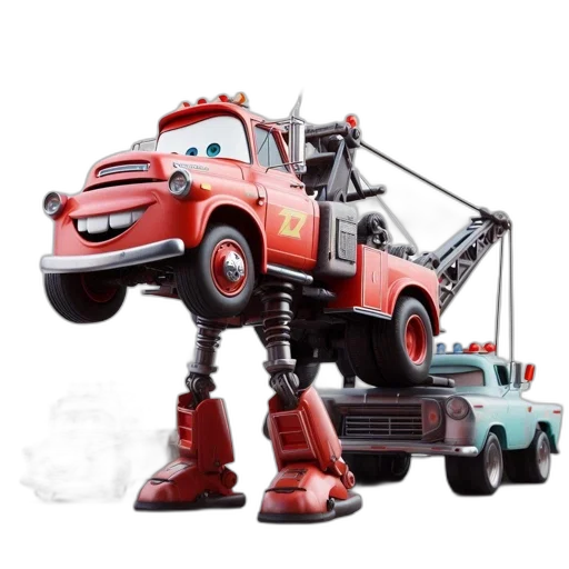 robot, car, concept art, 3d render transparent PNG cut-out