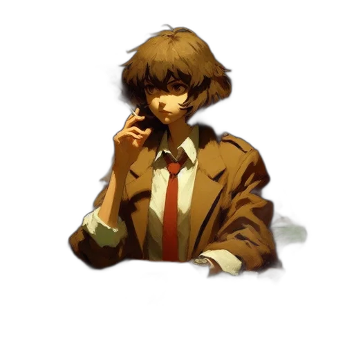 jacket, face, staff, robot transparent PNG cut-out