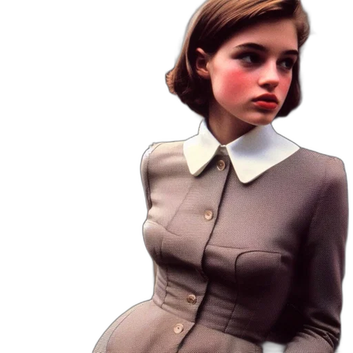 dress, jacket, face, photorealistic transparent PNG cut-out