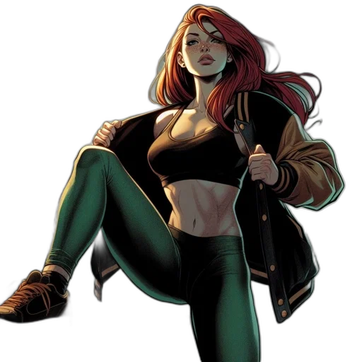 jacket, comic book art, concept art, cartoon transparent PNG cut-out