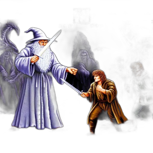 concept art, fantasy art, pixel art, comic book art transparent PNG cut-out
