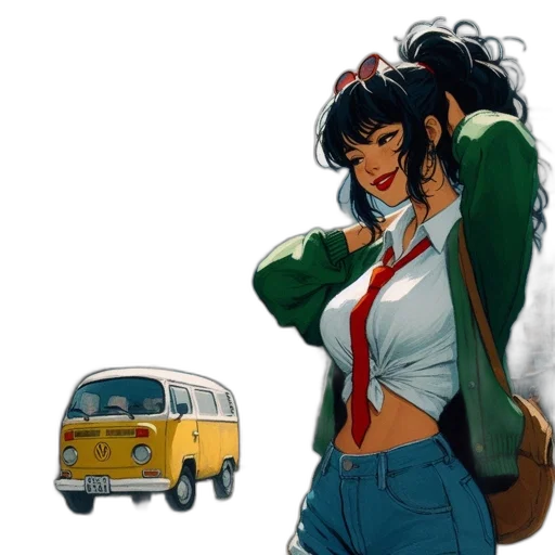 car, jacket, comic book art, concept art transparent PNG cut-out